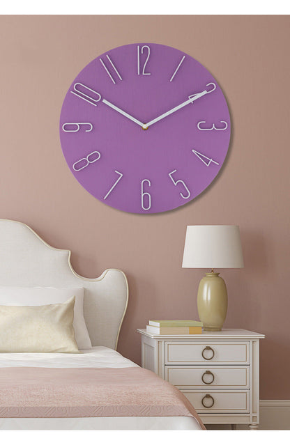 Mogendo | Simple Minimalistic Wall Decoration Clock Lilac
