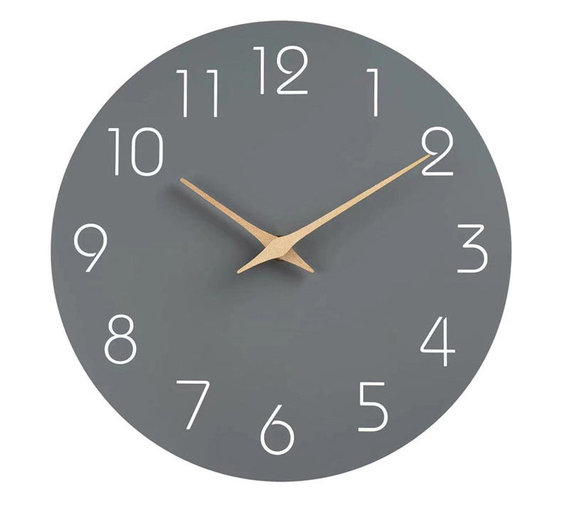 Mogendo | Simple Colored Silent Wall Clock 12 Inch Gray
