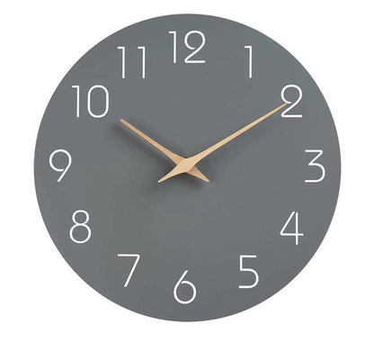 Mogendo | Simple Colored Silent Wall Clock 12 Inch Gray