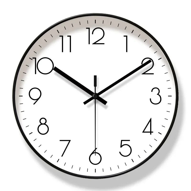 Mogendo | Modern Nordic style wall clock Black Frame White Dial